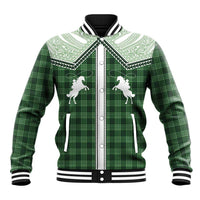 Aloha Hawaii Cowboys Paniolo Baseball Jacket Forest Green Palaka - Polynesian Pride