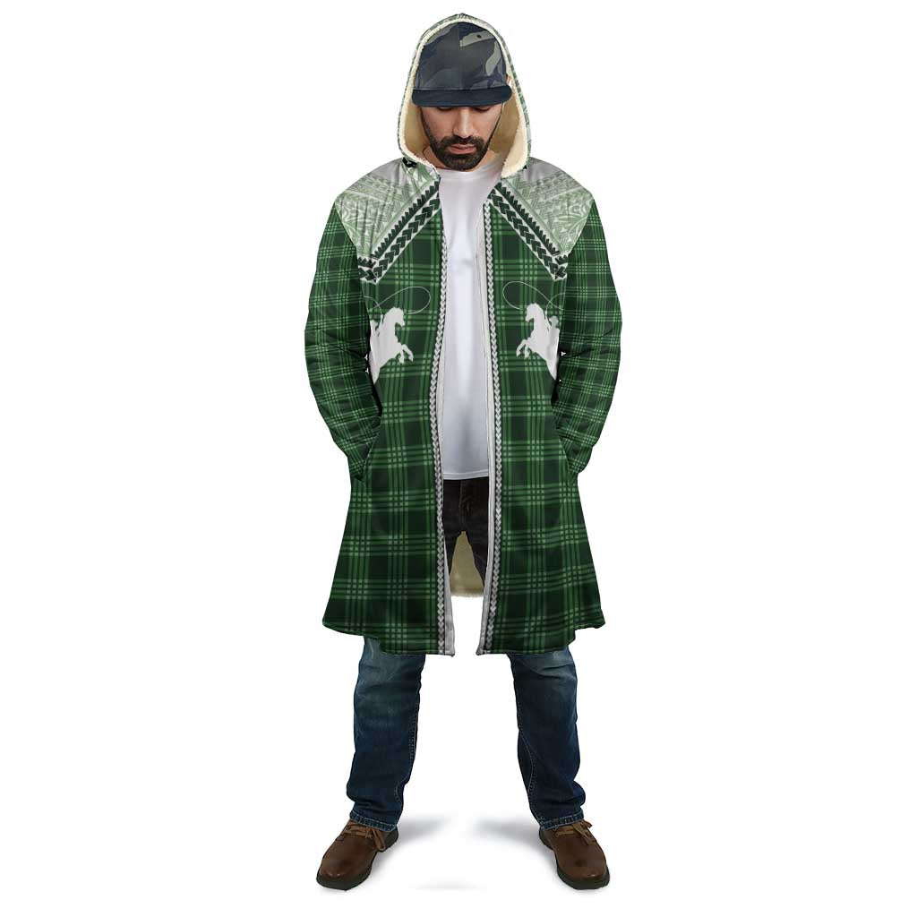 Aloha Hawaii Cowboys Paniolo Cloak Forest Green Palaka - Polynesian Pride
