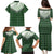 Aloha Hawaii Cowboys Paniolo Family Matching Puletasi and Hawaiian Shirt Forest Green Palaka - Polynesian Pride