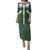 Aloha Hawaii Cowboys Paniolo Family Matching Puletasi and Hawaiian Shirt Forest Green Palaka - Polynesian Pride