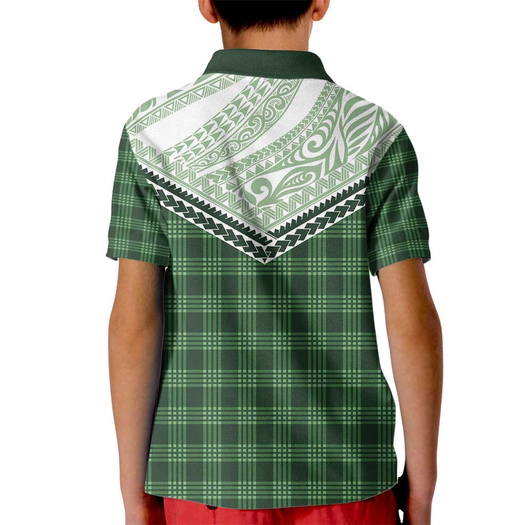 Aloha Hawaii Cowboys Paniolo Kid Polo Shirt Forest Green Palaka - Polynesian Pride