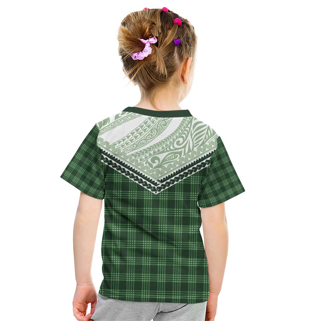 Aloha Hawaii Cowboys Paniolo Kid T Shirt Forest Green Palaka - Polynesian Pride