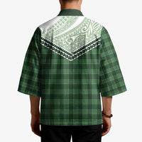 Aloha Hawaii Cowboys Paniolo Kimono Forest Green Palaka - Polynesian Pride