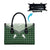 Aloha Hawaii Cowboys Paniolo Leather Bag Forest Green Palaka - Polynesian Pride
