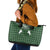 Aloha Hawaii Cowboys Paniolo Leather Tote Bag Forest Green Palaka - Polynesian Pride