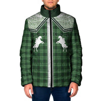 Aloha Hawaii Cowboys Paniolo Padded Jacket Forest Green Palaka - Polynesian Pride