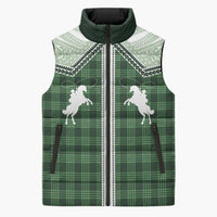 Aloha Hawaii Cowboys Paniolo Sleeveless Puffer Jacket Forest Green Palaka - Polynesian Pride