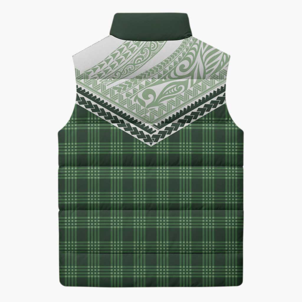 Aloha Hawaii Cowboys Paniolo Sleeveless Puffer Jacket Forest Green Palaka - Polynesian Pride