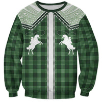 Aloha Hawaii Cowboys Paniolo Sweatshirt Forest Green Palaka - Polynesian Pride