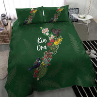 Kia Ora New Zealand Floral Bedding Set Sage Green - Polynesian Pride
