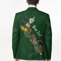 Kia Ora New Zealand Floral Personalized Blazer Sage Green - Polynesian Pride