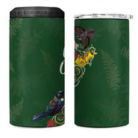 Kia Ora New Zealand Floral 4 in 1 Can Cooler Tumbler Sage Green - Polynesian Pride