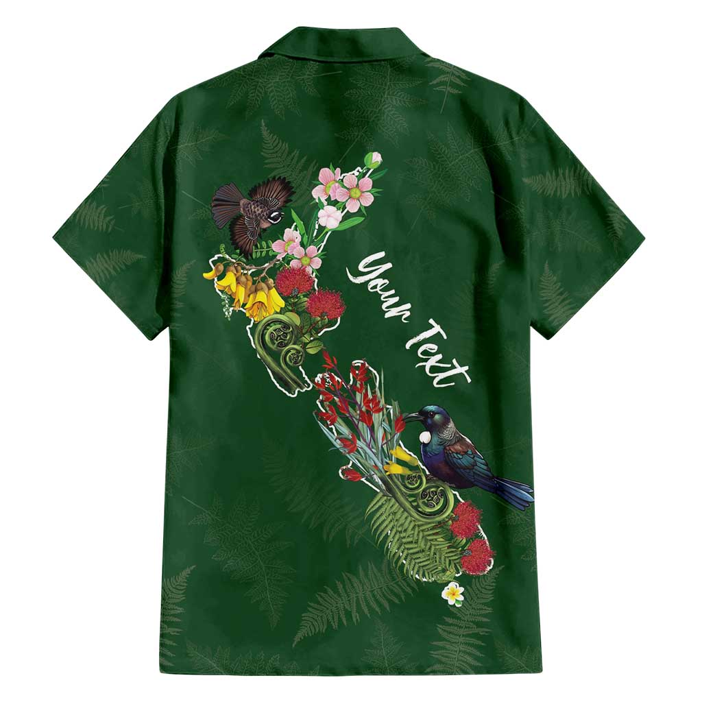 Kia Ora New Zealand Floral Personalized Family Matching Short Sleeve Bodycon Dress and Hawaiian Shirt Sage Green - Polynesian Pride