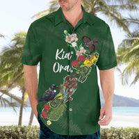 Kia Ora New Zealand Floral Personalized Hawaiian Shirt Sage Green - Polynesian Pride