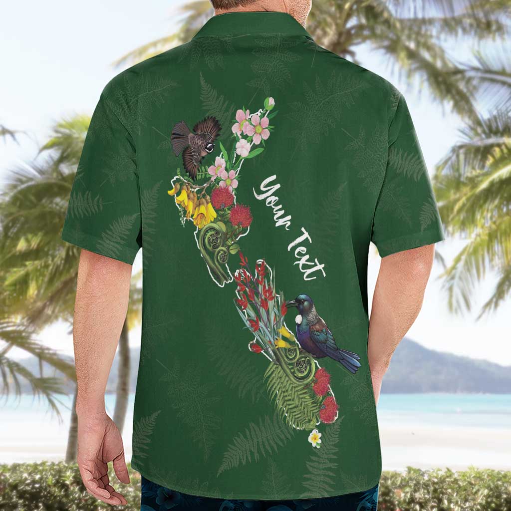 Kia Ora New Zealand Floral Personalized Hawaiian Shirt Sage Green - Polynesian Pride