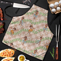 Beige Palaka Hula Girls Seamless Hawaii Aloha Apron - Polynesian Pride