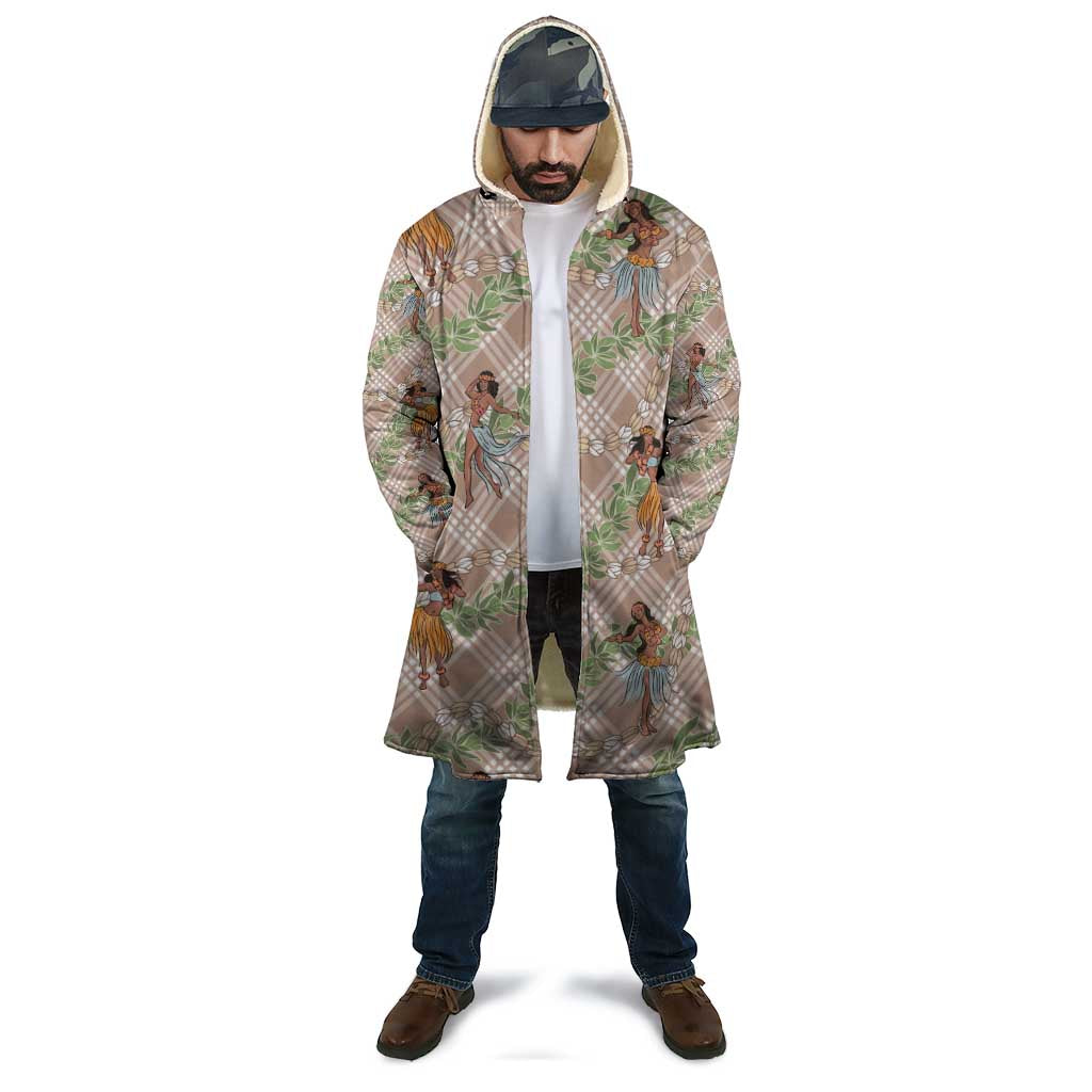 Beige Palaka Hula Girls Seamless Hawaii Aloha Cloak - Polynesian Pride