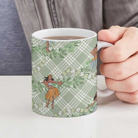Mint Palaka Hula Girls Seamless Hawaii Aloha Ceramic Mug - Polynesian Pride