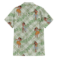 Mint Palaka Hula Girls Seamless Hawaii Aloha Family Matching Mermaid Dress and Hawaiian Shirt LT7 - Polynesian Pride