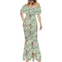 Mint Palaka Hula Girls Seamless Hawaii Aloha Mermaid Dress - Polynesian Pride