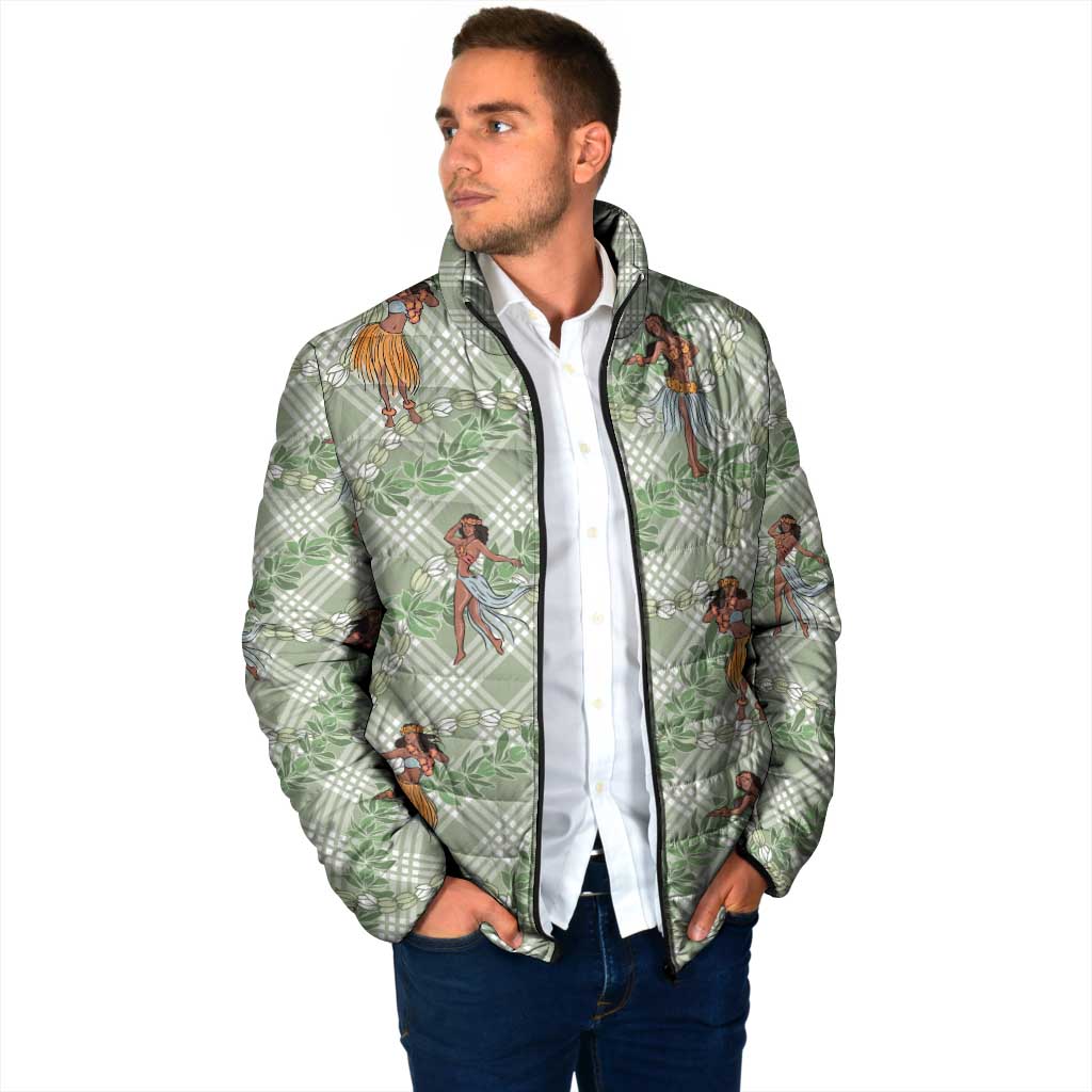 Mint Palaka Hula Girls Seamless Hawaii Aloha Padded Jacket - Polynesian Pride