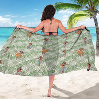Mint Palaka Hula Girls Seamless Hawaii Aloha Sarong - Polynesian Pride