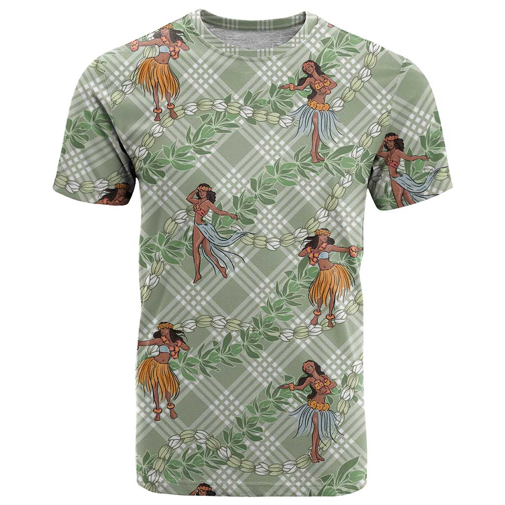 Mint Palaka Hula Girls Seamless Hawaii Aloha T Shirt - Polynesian Pride