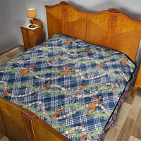 Navy Blue Palaka Hula Girls Seamless Hawaii Aloha Quilt - Polynesian Pride