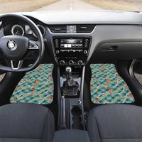 Teal Palaka Hula Girls Seamless Hawaii Aloha Car Mats - Polynesian Pride