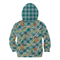 Teal Palaka Hula Girls Seamless Hawaii Aloha Kid Hoodie - Polynesian Pride