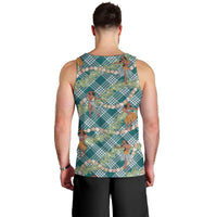 Teal Palaka Hula Girls Seamless Hawaii Aloha Men Tank Top - Polynesian Pride
