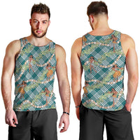 Teal Palaka Hula Girls Seamless Hawaii Aloha Men Tank Top - Polynesian Pride