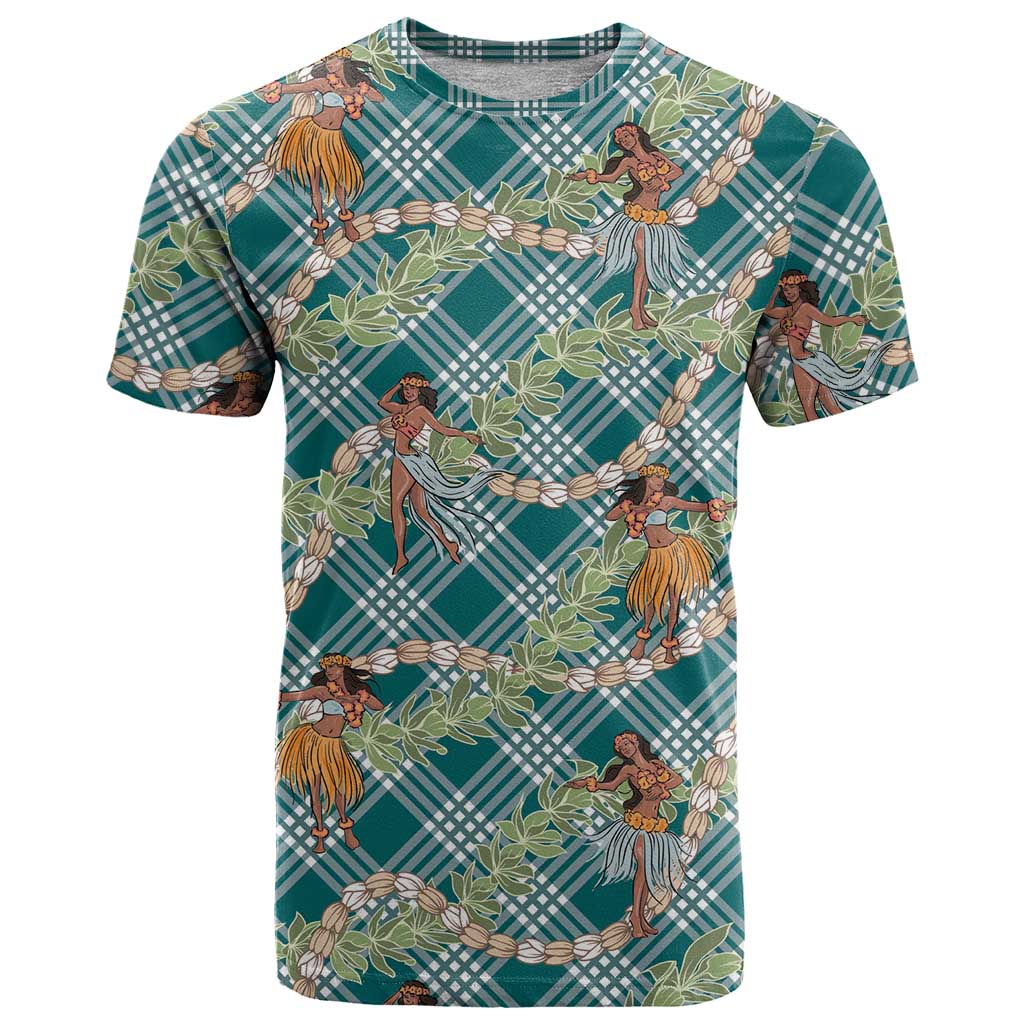 Teal Palaka Hula Girls Seamless Hawaii Aloha T Shirt - Polynesian Pride