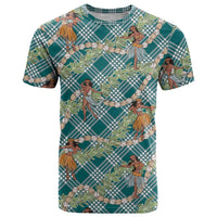 Teal Palaka Hula Girls Seamless Hawaii Aloha T Shirt - Polynesian Pride