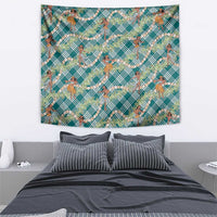 Teal Palaka Hula Girls Seamless Hawaii Aloha Tapestry - Polynesian Pride