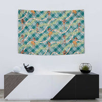 Teal Palaka Hula Girls Seamless Hawaii Aloha Tapestry - Polynesian Pride