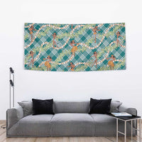 Teal Palaka Hula Girls Seamless Hawaii Aloha Tapestry - Polynesian Pride