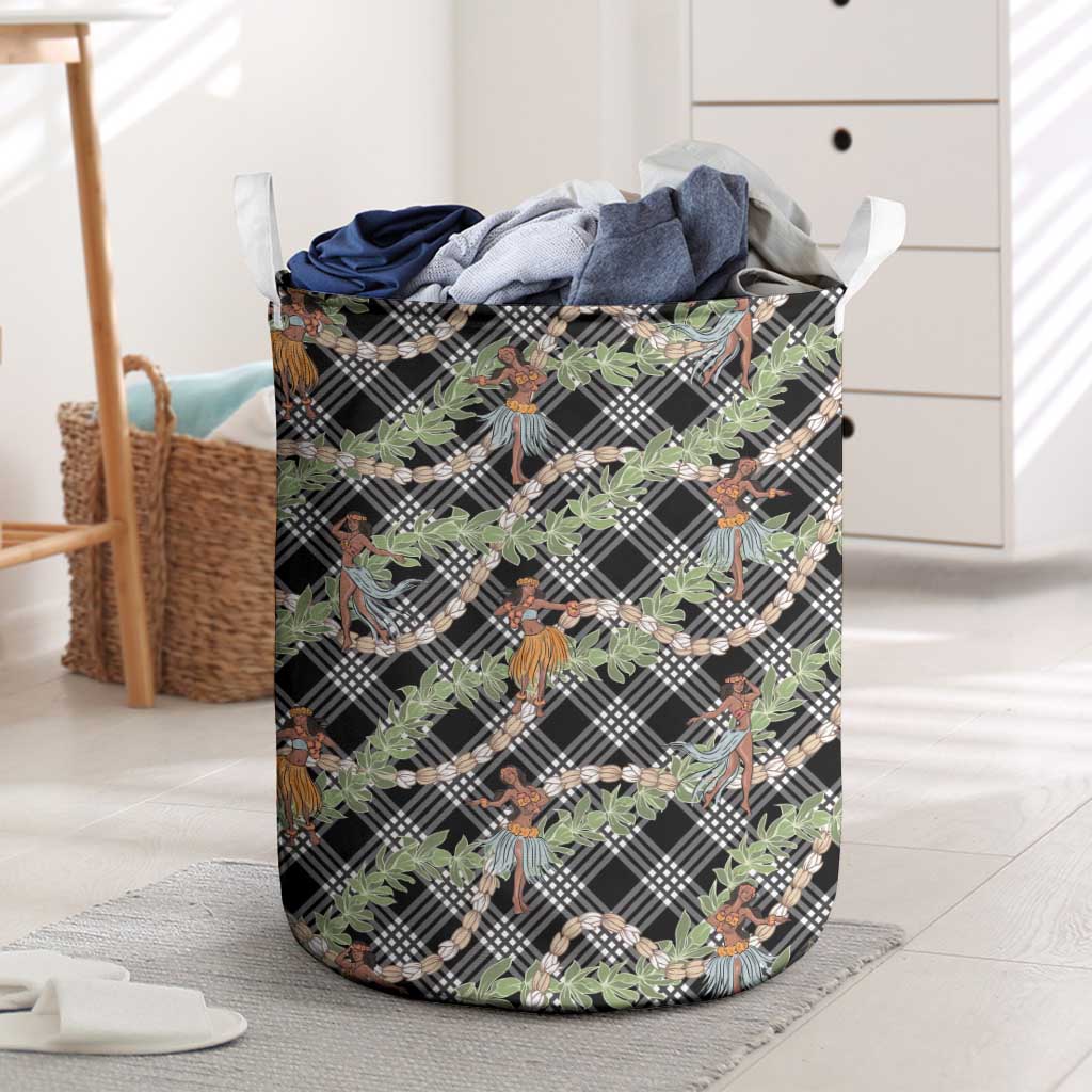 Sable Palaka Hula Girls Seamless Hawaii Aloha Laundry Basket - Polynesian Pride