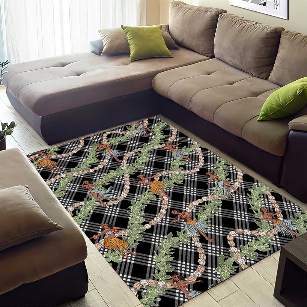 Sable Palaka Hula Girls Seamless Hawaii Aloha Area Rug - Polynesian Pride