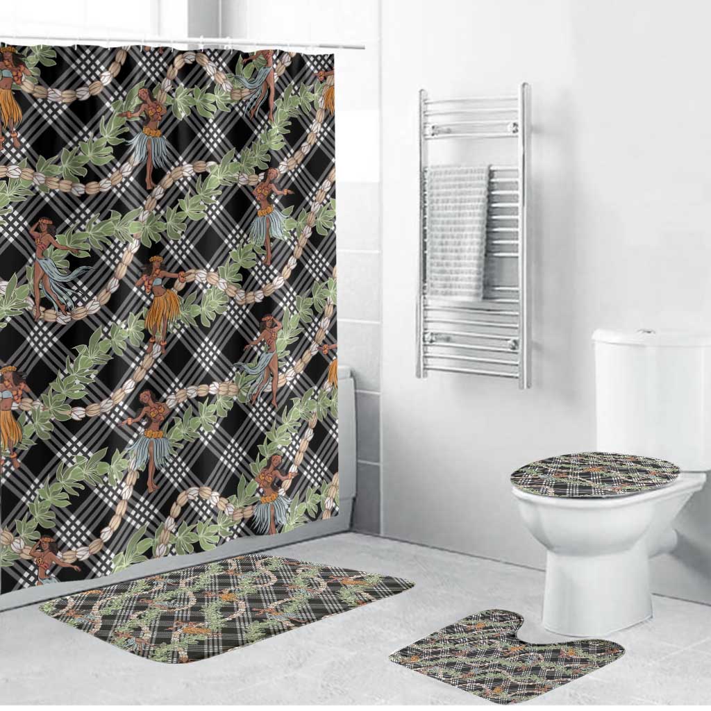 Sable Palaka Hula Girls Seamless Hawaii Aloha Bathroom Set - Polynesian Pride