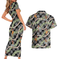 Sable Palaka Hula Girls Seamless Hawaii Aloha Couples Matching Short Sleeve Bodycon Dress and Hawaiian Shirt LT7 - Polynesian Pride