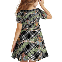 Sable Palaka Hula Girls Seamless Hawaii Aloha Family Matching Long Sleeve Bodycon Dress and Hawaiian Shirt LT7 - Polynesian Pride
