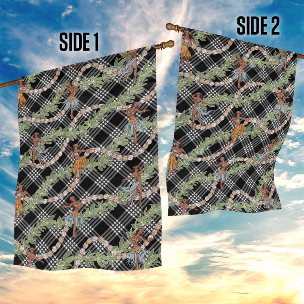 Sable Palaka Hula Girls Seamless Hawaii Aloha Garden Flag - Polynesian Pride