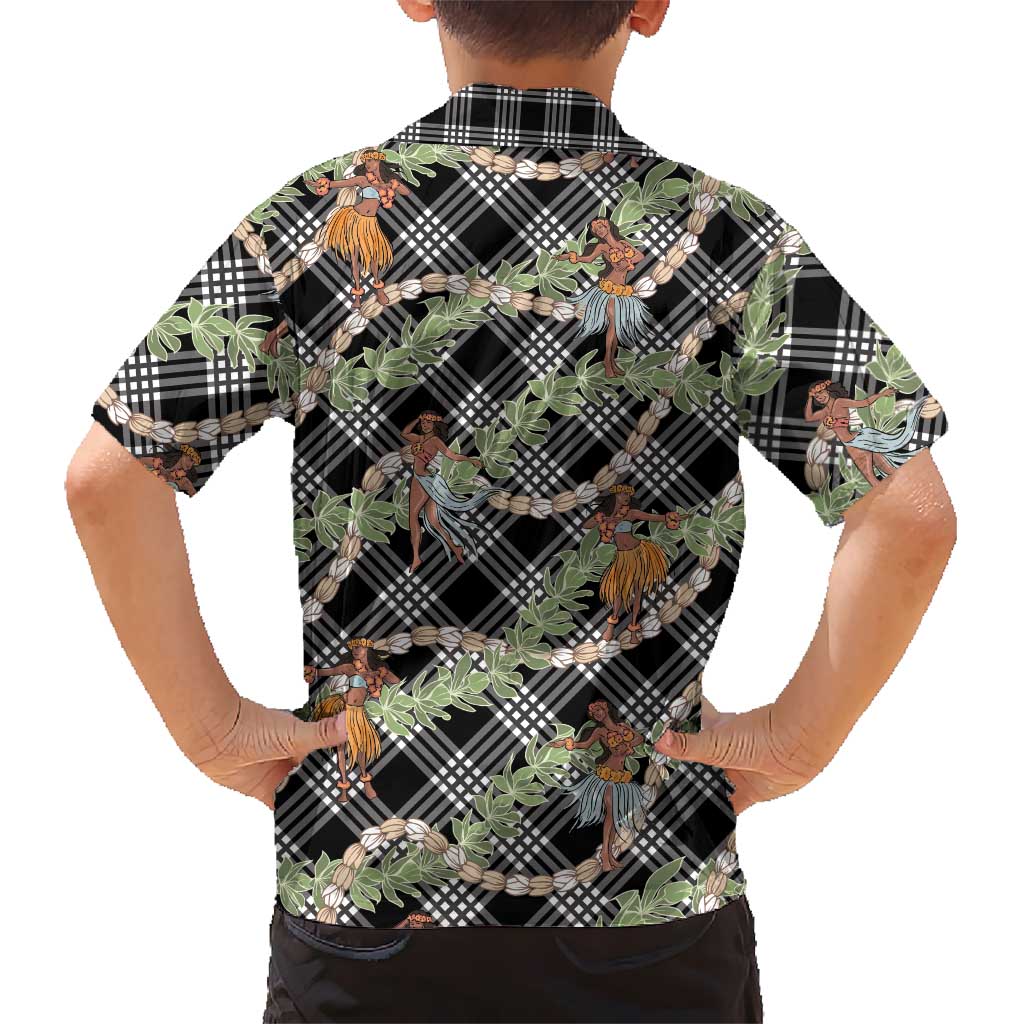 Sable Palaka Hula Girls Seamless Hawaii Aloha Kid Hawaiian Shirt - Polynesian Pride
