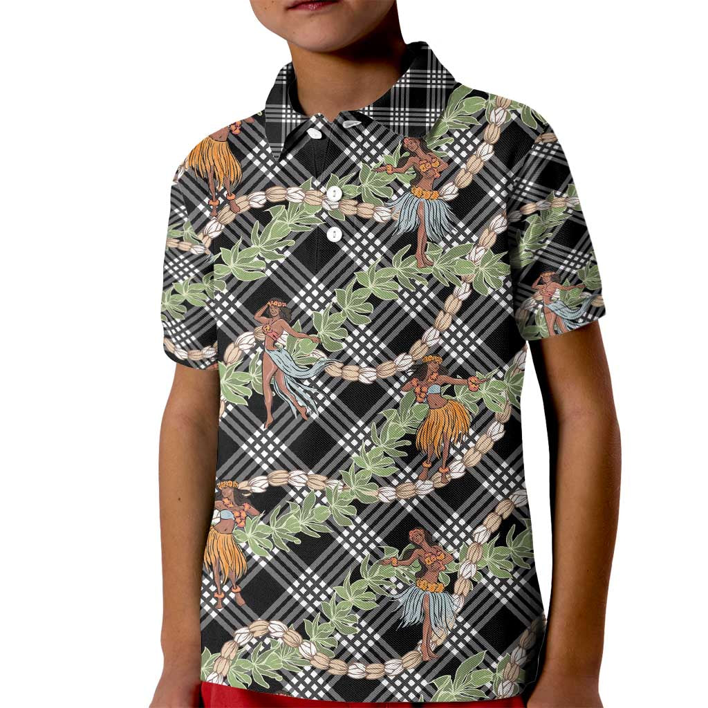 Sable Palaka Hula Girls Seamless Hawaii Aloha Kid Polo Shirt - Polynesian Pride