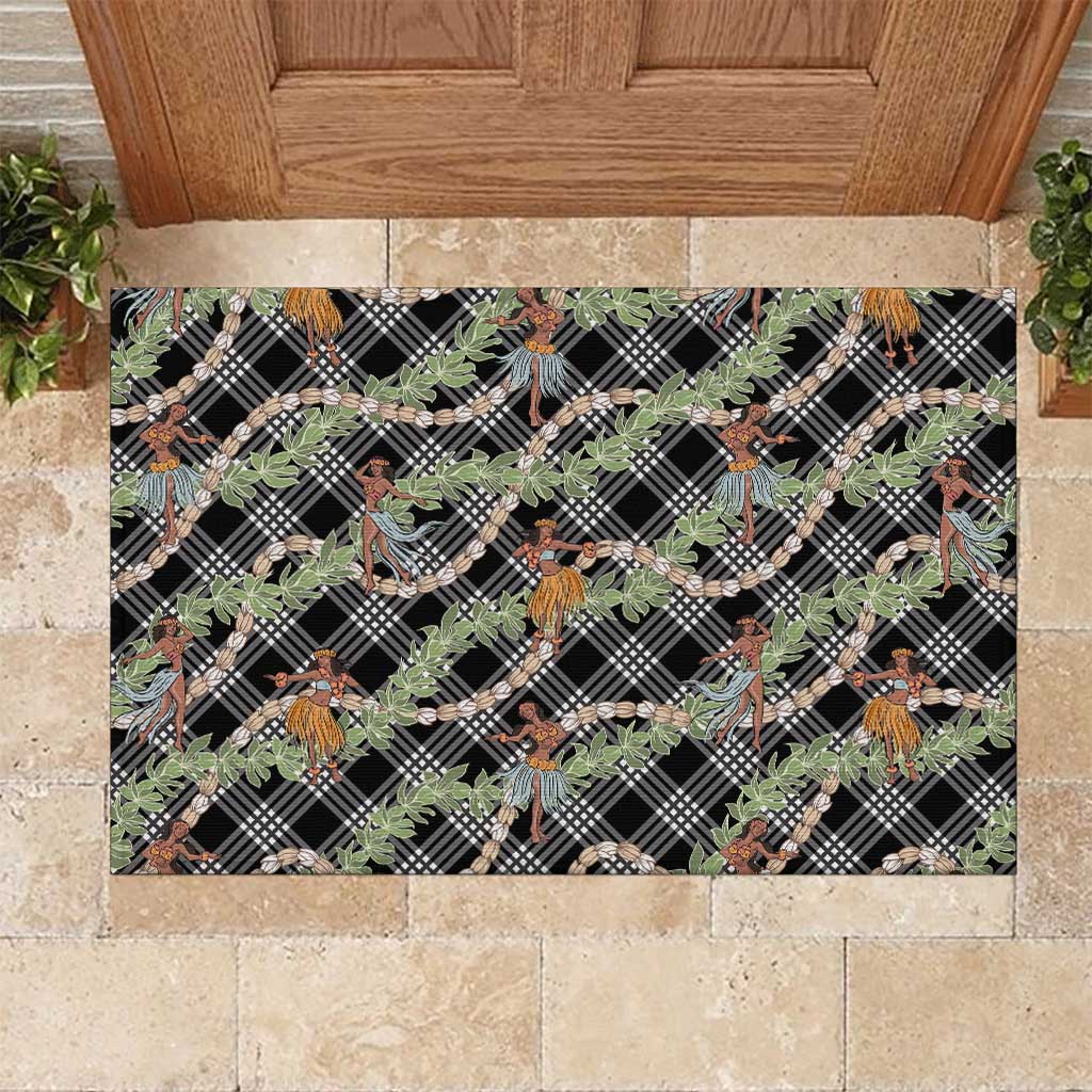 Sable Palaka Hula Girls Seamless Hawaii Aloha Rubber Doormat - Polynesian Pride