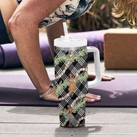 Sable Palaka Hula Girls Seamless Hawaii Aloha Tumbler With Handle - Polynesian Pride