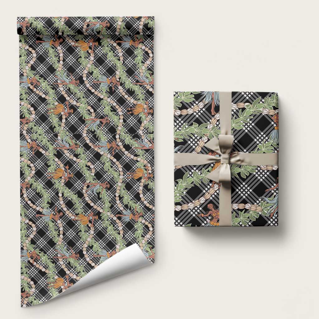 Sable Palaka Hula Girls Seamless Hawaii Aloha Wrapping Paper