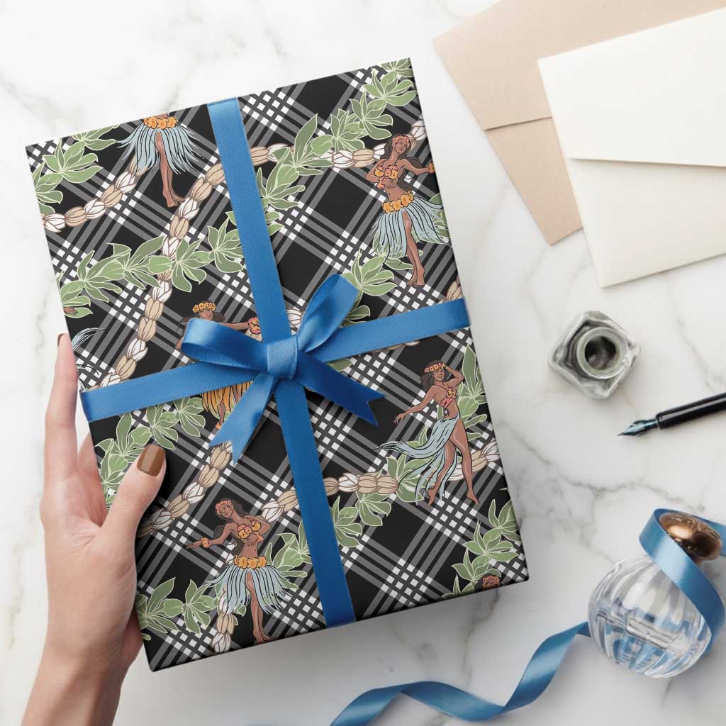 Sable Palaka Hula Girls Seamless Hawaii Aloha Wrapping Paper
