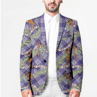 Lavender Palaka Hula Girls Seamless Hawaii Aloha Blazer - Polynesian Pride